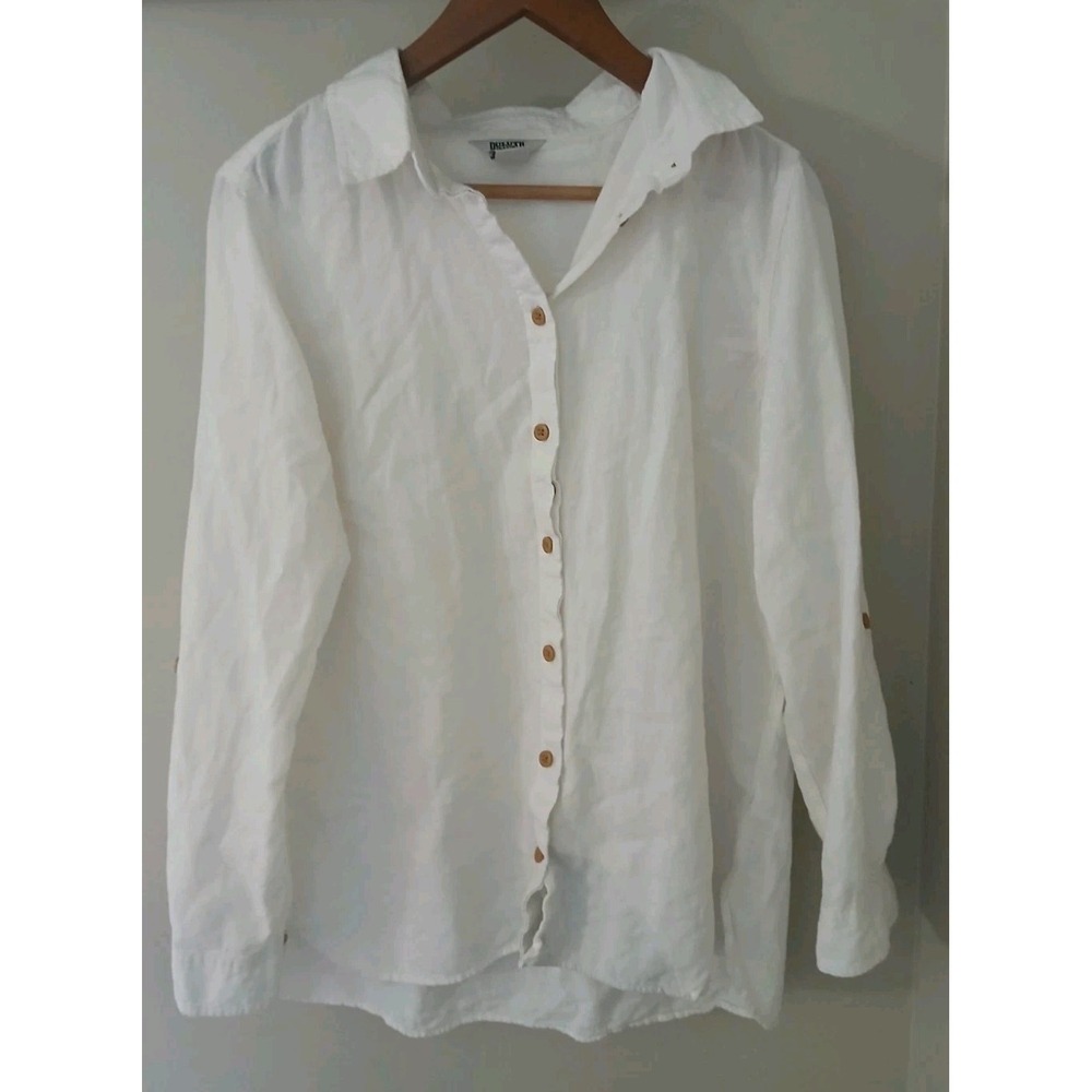 Duluth Trading Artisan Hemp Button Up Shirt Size Large Outdoors Breathable L/S